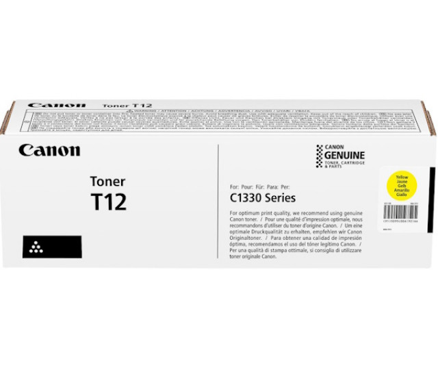 Картридж Canon T12 Yellow (5095C006) для принтера I-SENSYS X C1300, C1333, C1333iF, C1333i, C1333P