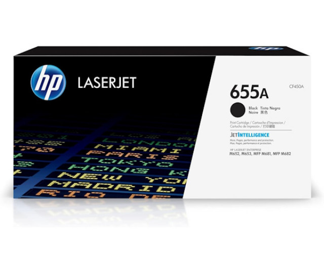 Картридж HP 655A black CF450A для принтера Color LaserJet M652, M653, M681, M682