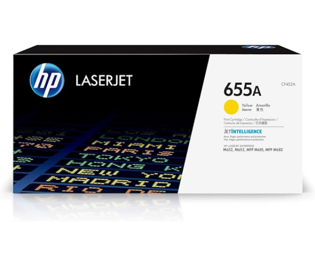 Картридж HP 655A Yellow CF452A для принтера Color LaserJet M652, M653, M681, M682