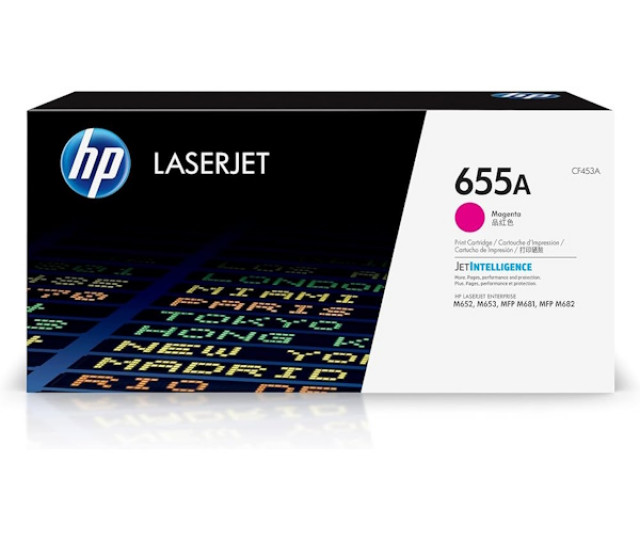 Картридж HP 655A Magenta CF453A для принтера Color LaserJet M652, M653, M681, M682