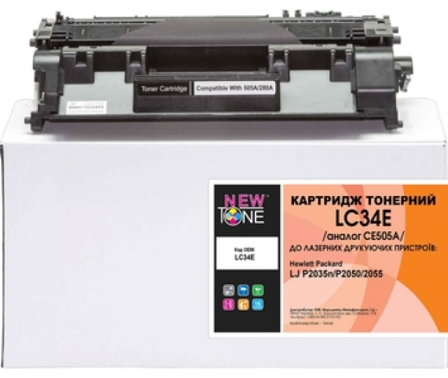 Картридж NewTone (HP CE505A/CANON 719) для принтера HP LaserJet P2035, P2055d, P2055dn, Canon LBP6300 (LC34E)