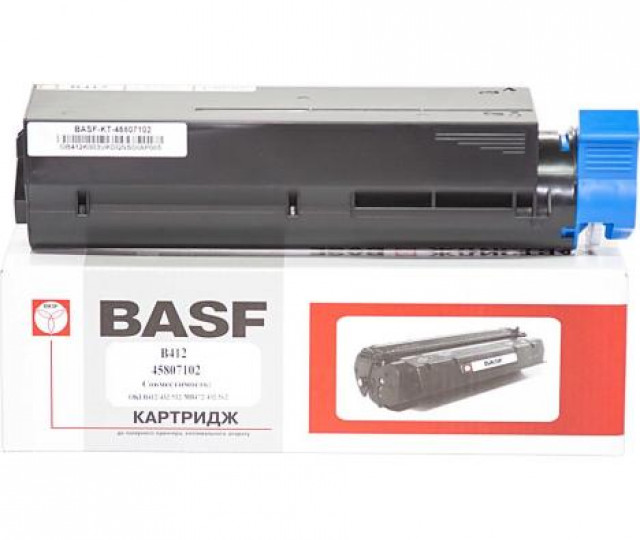 Картридж BASF для принтера OKI B412DN, B432DN, B512DN, MB472dnw, MB492dn, MB562 Black (KT-45807102)
