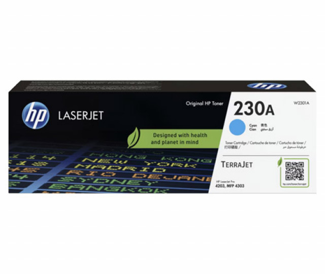 Картридж HP 230A cyan W2301A для принтера LaserJet Pro 4303fdw, 4303fdn, 4303dw, 4203dw, 4203dn