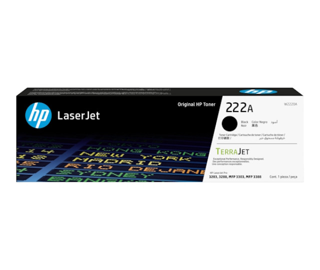 Картридж SystemPrint (з чипом) аналог HP 222A black W2220A для принтера Color LaserJet Pro 3203dn, 3303fdw, 3303sdw, 3203dw, 3303fdn, 3288dn, 3388fdw, 3388fdn.