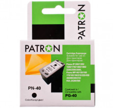 Купить Картридж Canon PG-40 (0615B025) black Patron для принтера iP1800, iP1900, iP2500, iP2600, MP140, MP190, MP210, MP220, MP470, MX300, MX310, PIXMA iP2200, MP150