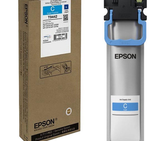 Картридж Epson T9442 C13T944240 Cyan L для принтера Epson Pro WF-C5290DW, WF-C5710DWF, WF-C5210DW, WF-C5790