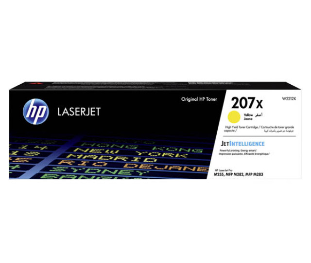 Картридж HP 207X yellow W2212X для принтера LaserJet M282nw M255dw/M255nw M283fdn/M283fdw