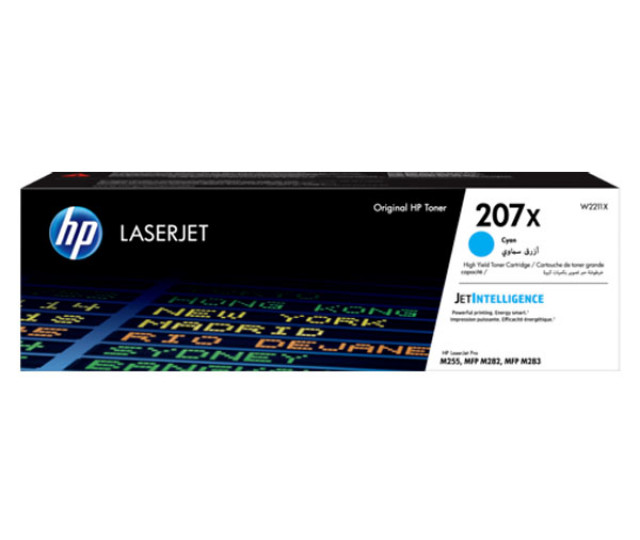 Картридж HP 207X cyan W2211X для принтера LaserJet M282nw M255dw/M255nw M283fdn/M283fdw