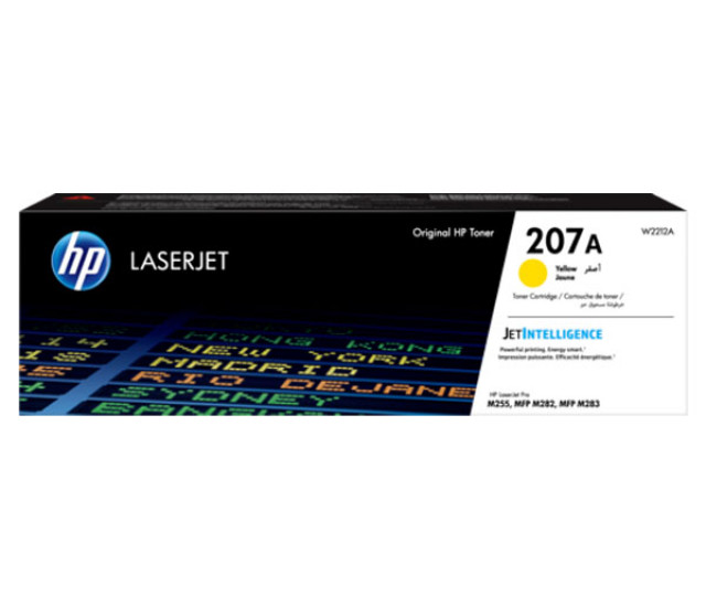 Картридж HP 207A yellow W2212A для принтера LaserJet M282nw M255dw/M255nw M283fdn/M283fdw