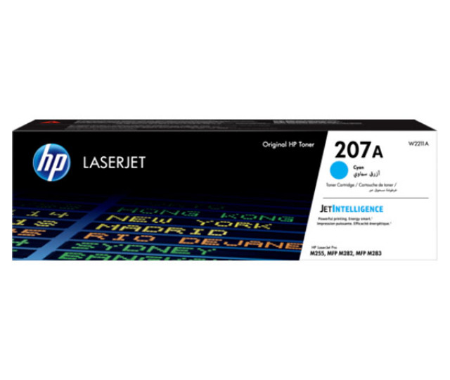 Картридж HP 207A cyan W2211A для LaserJet M282nw M255dw/M255nw M283fdn/M283fdw