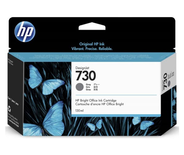 Картридж HP 730 Gray (P2V66A) 130 ml для принтера DesignJet T1600, T1700, T2600