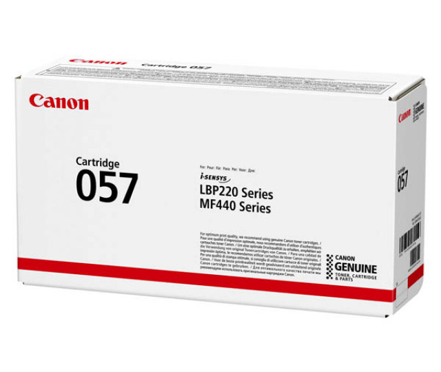 Картридж Canon 057 (3009C002) для принтеров i-sensys MF443dw, MF445dw, MF446x, MF448dw, MF449x, MF453dw, MF455dw, LBP223dw, LBP224/221, LBP226dw, LBP227dw, LBP228x, LBP233dw, LBP236dw, LBP237dw