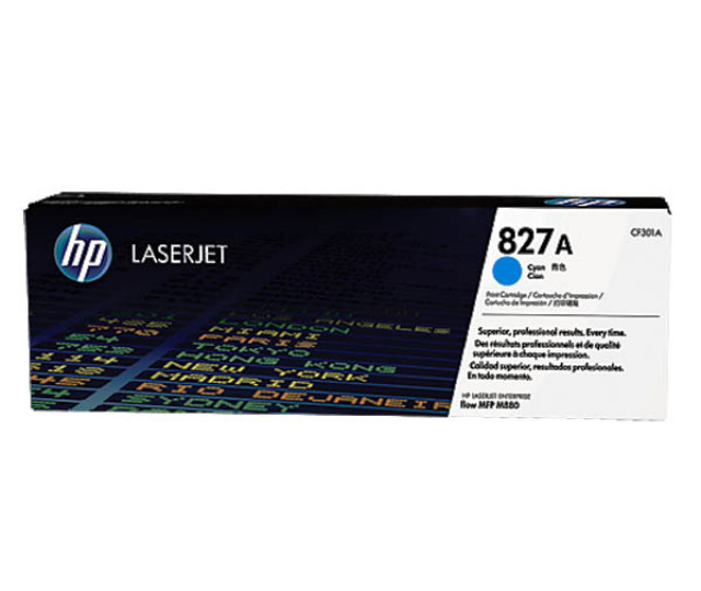 Картридж HP 827A cyan CF301A для принтера Color LaserJet Enterprise M880z, M880z+