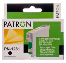Купить Картридж Epson T1281 black Patron для принтера Stylus S22, SX125, SX130, SX230, SX235W, SX420W, SX425W, SX430W, SX435W, SX440W, SX445W, Office BX305F, BX305FW