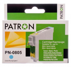 Купить Картридж Epson T0805 Light cyan Patron для принтера Stylus Photo P50, PX650, PX660, PX700W, PX710W, PX720WD, PX800FW, PX810FW, PX820FWD, R265, R285, R360, RX560, RX585, RX685