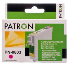 Купить Картридж Epson T0803 magenta Patron для принтера Stylus Photo P50, PX650, PX660, PX700W, PX710W, PX720WD, PX800FW, PX810FW, PX820FWD, R265, R285, R360, RX560, RX585, RX685