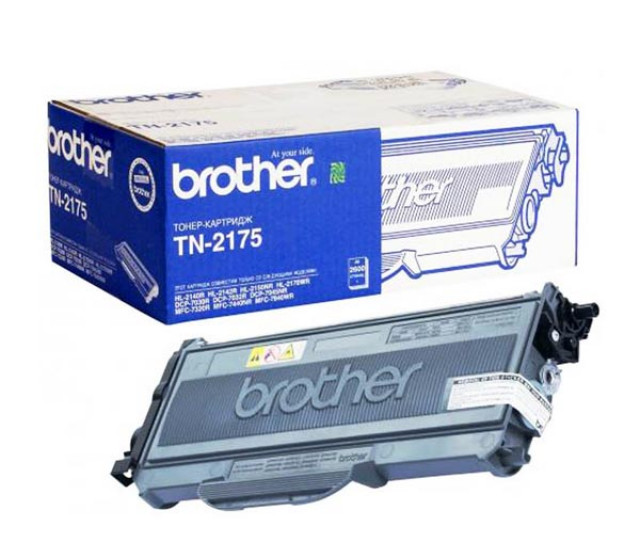 Картридж Brother TN-2175 для принтера принтеру Brother DCP-7032R, DCP-7030R, DCP-7040R, DCP-7045NR, HL-2140R, HL-2142R, HL-2150NR, HL-2170WR, MFC-7320R, MFC-7440NR, MFC-7840WR