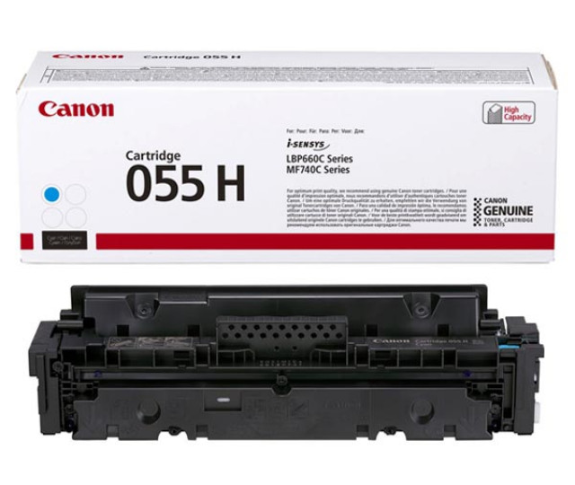 Картридж Canon 055H cyan (3019C002) для принтера i-sensys MF742Cdw, MF744Cdw, MF746Cx, LBP663Cdw, LBP664Cx