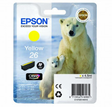 Купить Картридж Epson 26 Yellow T2614 (c13t26144010) для принтера Exprеssion Prеmium XР-600, XР-510, XP-605, ХP-610, ХP-615, ХP-700, ХP-710, ХP-800, ХP-810, ХР-820
