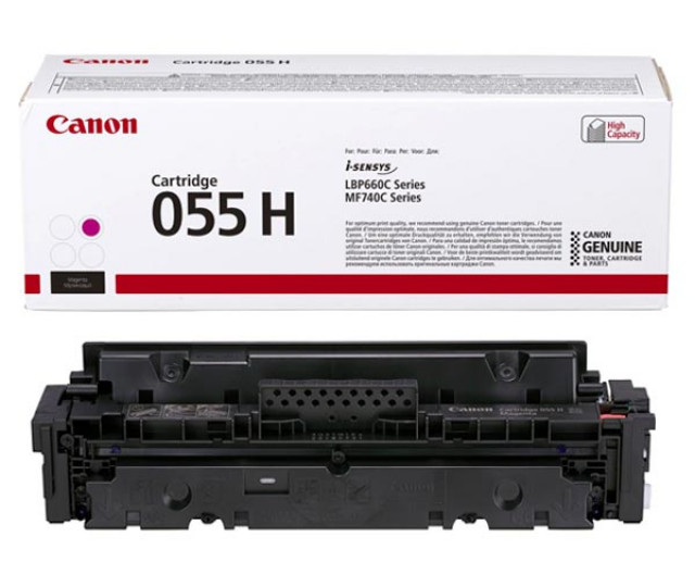 Картридж Canon 055H magenta (3018C002) для принтера i-sensys MF742Cdw, MF744Cdw, MF746Cx, LBP663Cdw, LBP664Cx