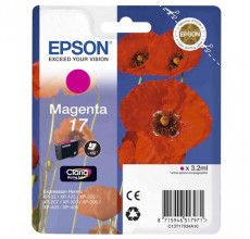 Купить Картридж Epson 17 Magenta T1703 (c13t17034a10) для принтера Expression Home XP-103, XP-203, XP-207, XP-303, XP-306, XP-33, XP-413, XP-406, XP-313, XP-323, XP-413, XP-423