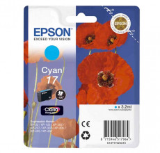 Купить Картридж Epson 17 Cyan T1702 (c13t17024a10) для принтера Expression Home XP-103, XP-203, XP-207, XP-303, XP-306, XP-33, XP-413, XP-406, XP-313, XP-323, XP-413, XP-423