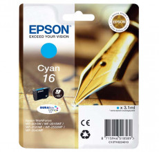 Купить Картридж Epson 16 Cyan T1622 (c13t16224010) для принтера WorkForce WF-2010W, WF-2510WF, WF-2520NF, WF-2530WF, WF-2540WF