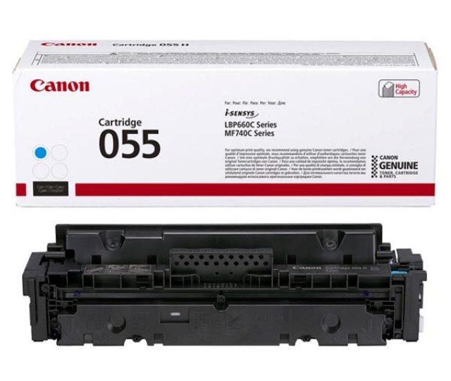 Картридж Canon 055 cyan (3015C002) для принтера i-sensys MF742Cdw, MF744Cdw, MF746Cx, LBP663Cdw, LBP664Cx