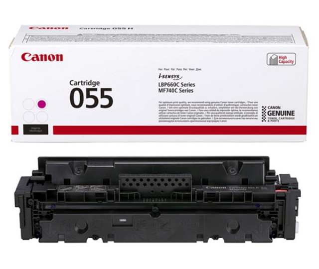 Картридж Canon 055 magenta (3014C002) для принтера i-sensys MF742Cdw, MF744Cdw, MF746Cx, LBP663Cdw, LBP664Cx