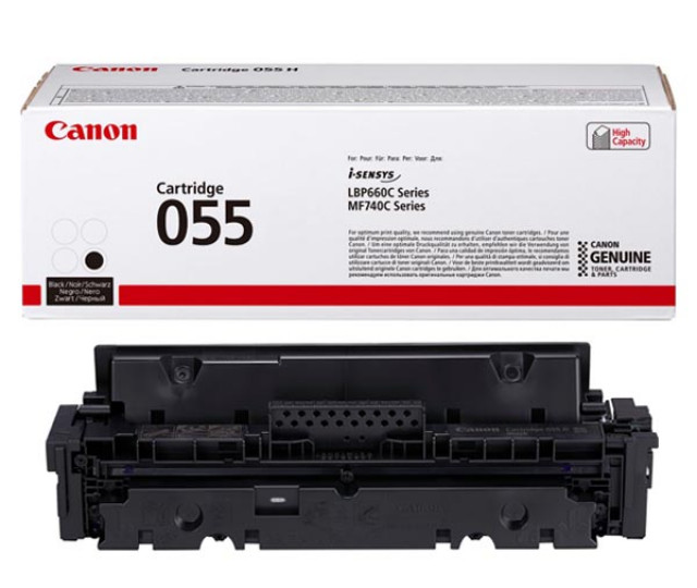 Картридж Canon 055 black (3016C002) для принтера i-sensys MF742Cdw, MF744Cdw, MF746Cx, LBP663Cdw, LBP664Cx