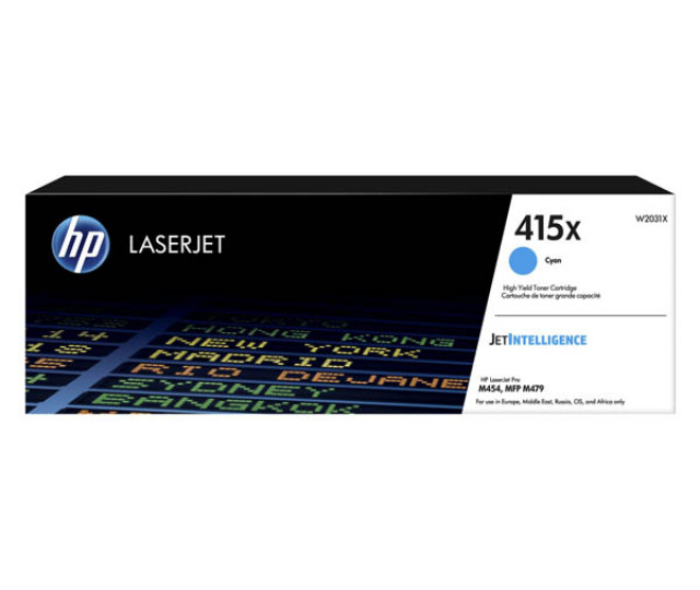 Картридж SystemPrint (Без Чипа) аналог HP 415X cyan W2031X для принтера Color LJ Pro M479dw, M479fdn, M479fdw, M479fnw, M454dn, M454dw