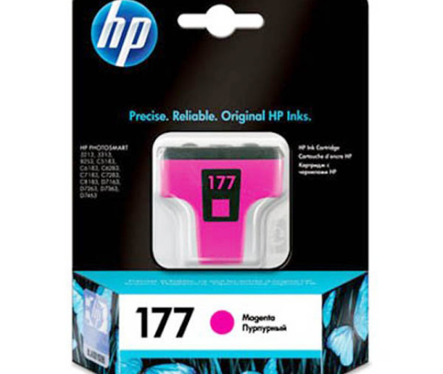 Картридж HP 177 magenta C8772HE для принтера PhotoSmart 8253, 3313, C5183, D7163, D7263, D7363, D7463, C8183, C7183, C6183, C6283, C7283