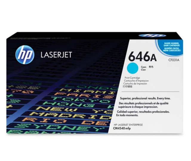 Картридж HP 646A cyan CF031A для принтера LJ CM4540, CM4540f, CM4540fskm