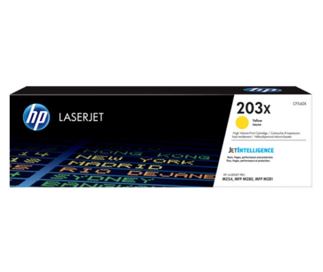 Картридж HP 203X yellow CF542X для принтера LaserJet M254dw M254nw M280nw M281fdn M281fdw Pro