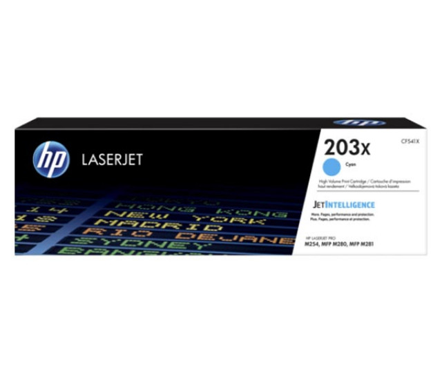 Картридж HP 203X cyan CF541X для LaserJet M254dw M254nw M280nw M281fdn M281fdw Pro