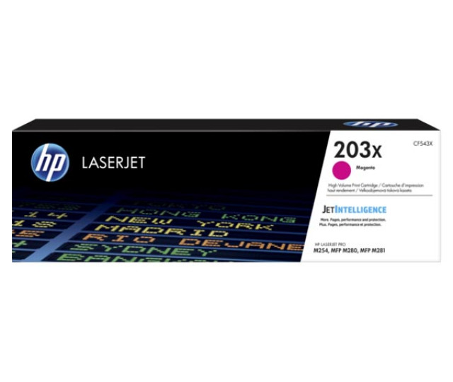 Картридж HP 203X magenta CF543X для принтера LaserJet M254dw M254nw M280nw M281fdn M281fdw Pro