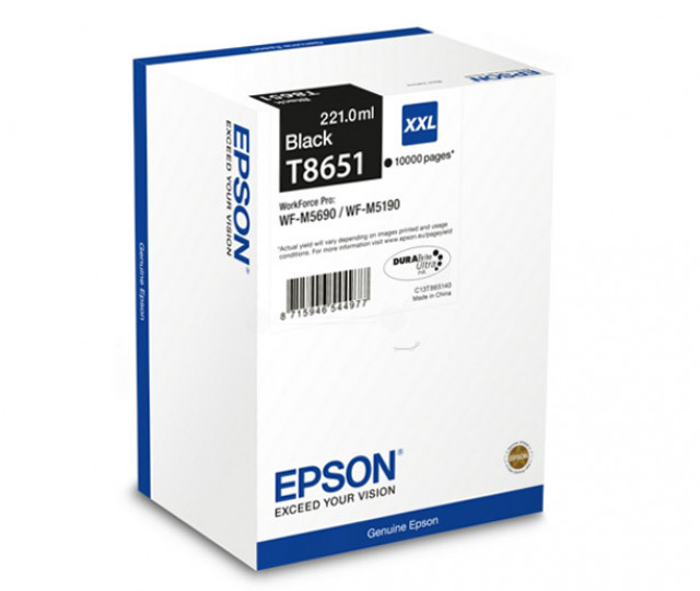 Картридж Epson T8651 (C13T865140) до принтера WorkForce Pro WF-M5190DW/M5690DWF