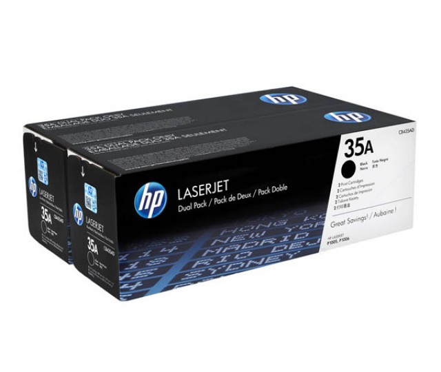 Картридж HP 35A CB435AD (2 шт.) для принтера LaserJet P1005, Р1006