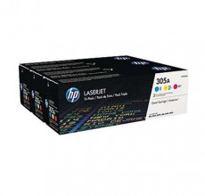 Купить Картридж HP 305A colour CF370AM (3 шт.) для принтера Color LaserJet Pro 300 M351a, MFP M375nw, Pro 400 M451dn, M451dw, M451nw, M475dn, M475dw