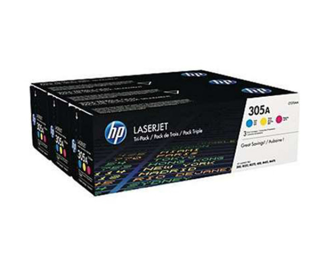 Картридж HP 305A colour CF370AM (3 шт.) для принтера Color LaserJet Pro 300 M351a, MFP M375nw, Pro 400 M451dn, M451dw, M451nw, M475dn, M475dw