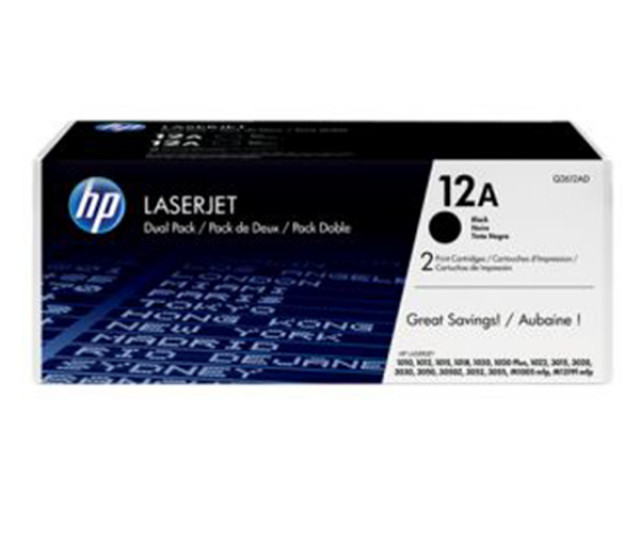 Картридж HP 12A (Q2612AF) (2 шт.) до принтера LaserJet 1010, 1012, 1015, 1018, 1020, 1022, 3015, 3020, 3030, 3052, 3055, М1005