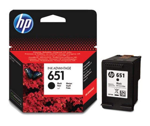 Картридж HP 651 black (C2P10AE) для принтера DeskJet Ink Advantage 5575, fficeJet 202 (мобильный), 252