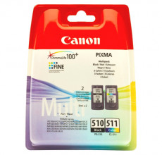 Купить Картридж Canon PG-510Bk/CL-511 набор (2970B010) для принтера PIXMA iP2700, iP2702, MP230, MP235, MP240, MP250, MP252, MP260, MP270, MP272, MP280, MP282, MP480, MP490, MP492, MP495, MP499, MX320, MX330, MX340, MX350, MX360, MX410, MX420