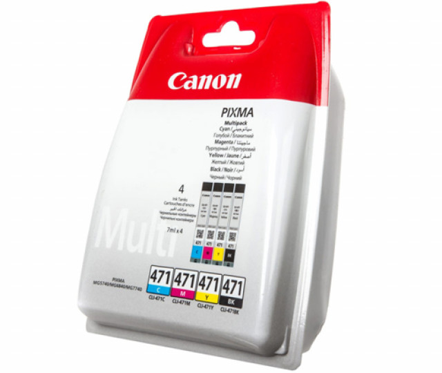 Набор картриджей Canon CLI-471 MultiPack (0401C004) для принтера Pixma MG7740 black, MG5740 Black, MG6840 Black, MG7740 white